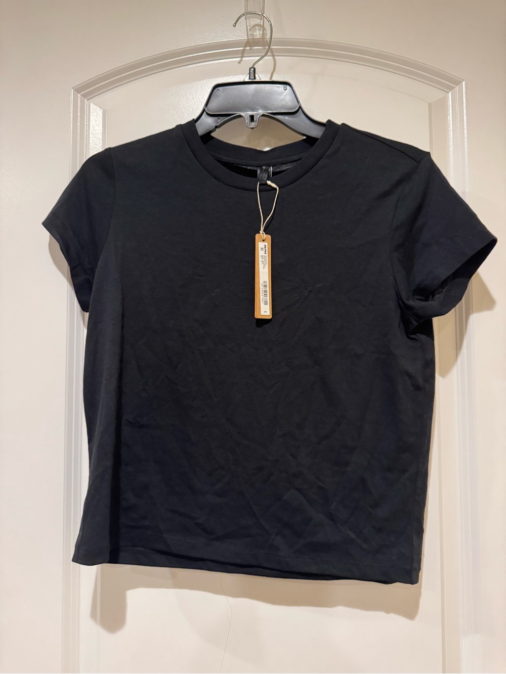 SKIMS Black Short Sleeve Crew Tee